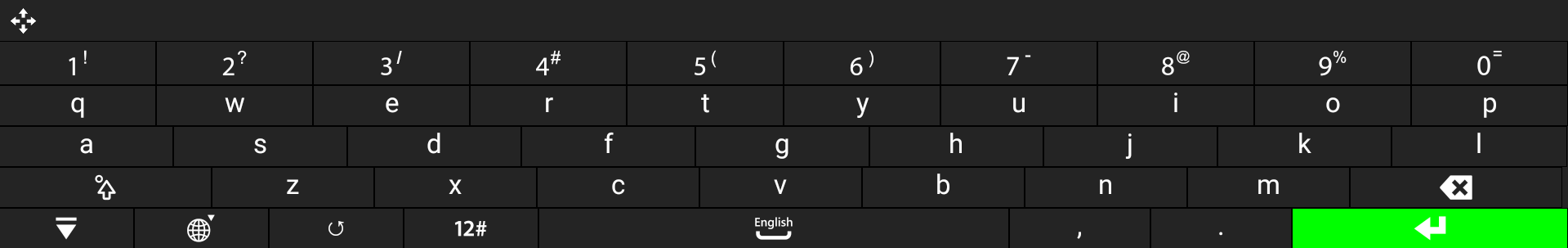Keyboard with pressed function key background color