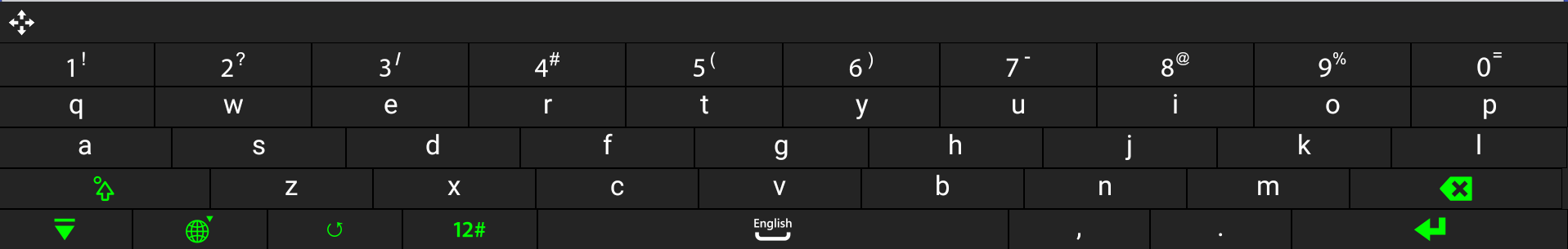Keyboard with function key text color